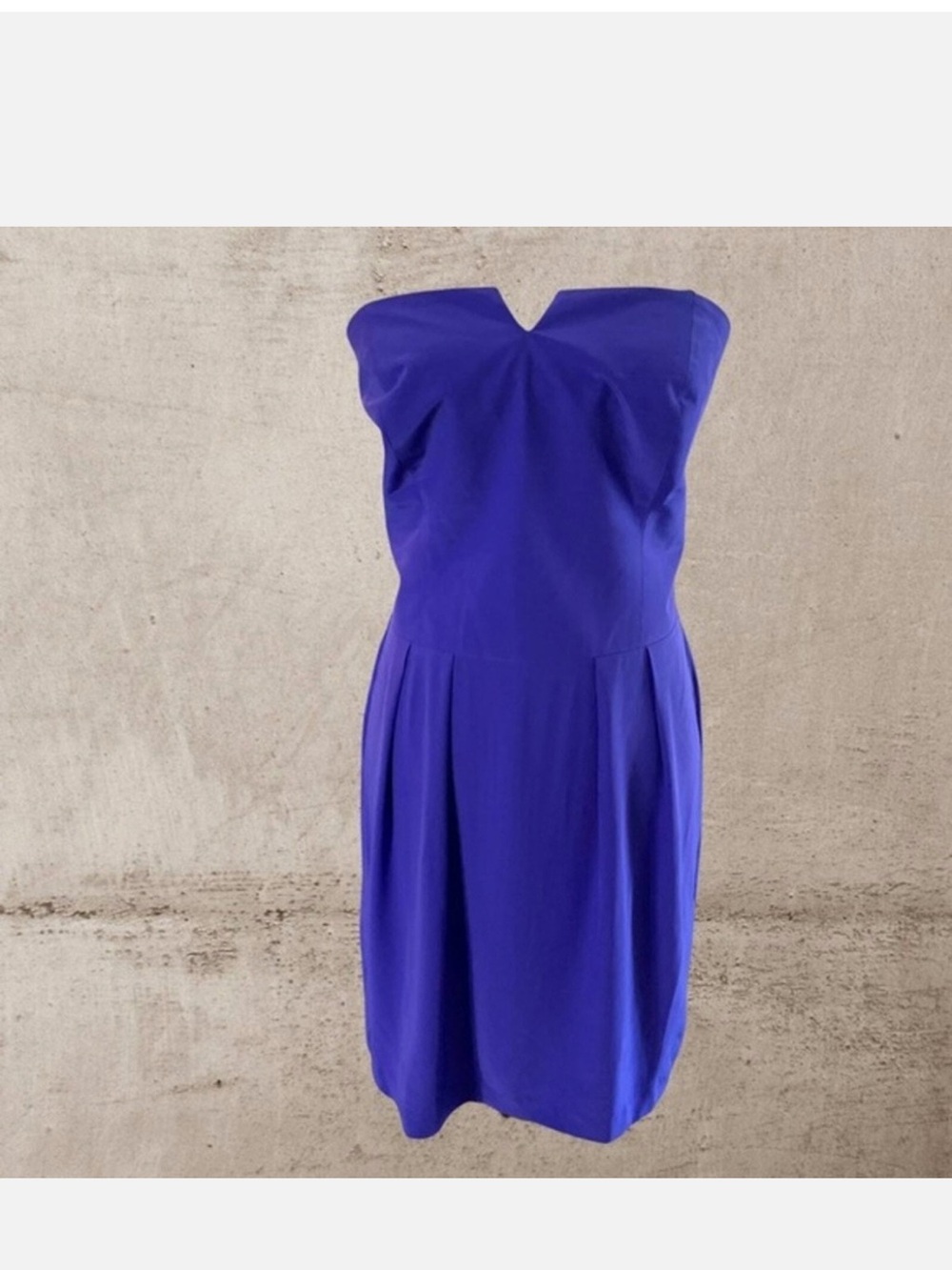 Amanda Uprichard Silk vibrant blue strapless short dress